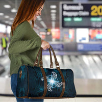 New Zealand Matariki Waita Travel Bag Maori Moko Dark Blue Galaxy