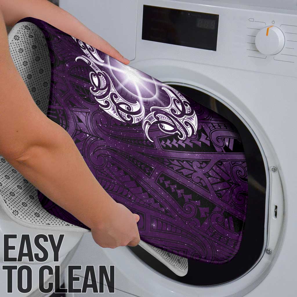 New Zealand Matariki Waipunarangi Bathroom Set Maori Moko Purple Galaxy