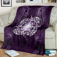 New Zealand Matariki Waipunarangi Blanket Maori Moko Purple Galaxy