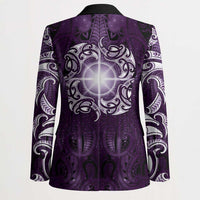 New Zealand Matariki Waipunarangi Blazer Maori Moko Purple Galaxy