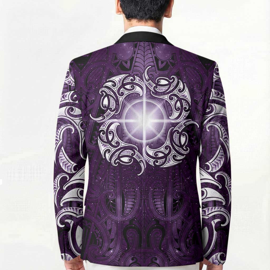 New Zealand Matariki Waipunarangi Blazer Maori Moko Purple Galaxy