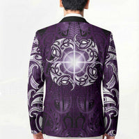 New Zealand Matariki Waipunarangi Blazer Maori Moko Purple Galaxy