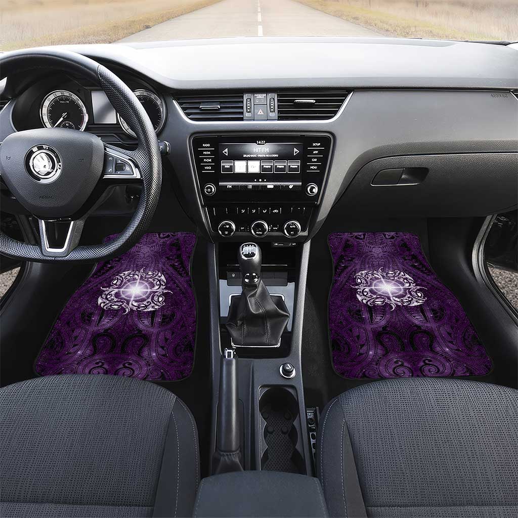 New Zealand Matariki Waipunarangi Car Mats Maori Moko Purple Galaxy