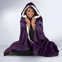 New Zealand Matariki Waipunarangi Hooded Blanket Maori Moko Purple Galaxy