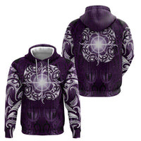 New Zealand Matariki Waipunarangi Hoodie Maori Moko Purple Galaxy LT05 - Polynesian Pride