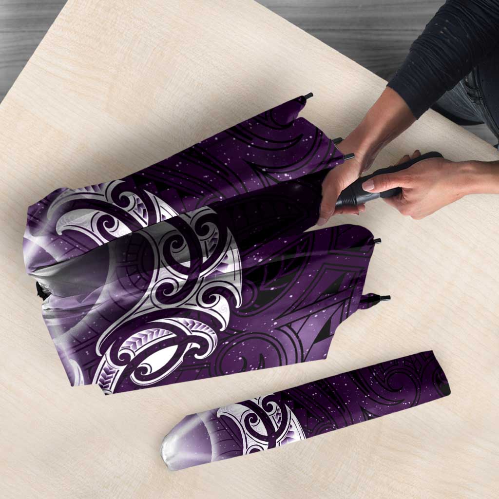 New Zealand Matariki Waipunarangi Umbrella Maori Moko Purple Galaxy