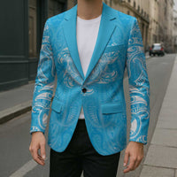 New Zealand Matariki Waiti Blazer Maori Moko Cyan Galaxy
