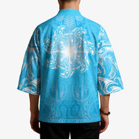New Zealand Matariki Waiti Kimono Maori Moko Cyan Galaxy