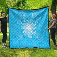 New Zealand Matariki Waiti Quilt Maori Moko Cyan Galaxy