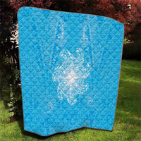 New Zealand Matariki Waiti Quilt Maori Moko Cyan Galaxy
