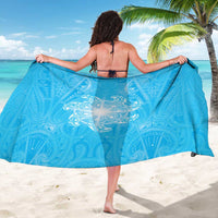 New Zealand Matariki Waiti Sarong Maori Moko Cyan Galaxy