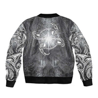 New Zealand Matariki Ururangi Bomber Jacket Maori Moko Grey Galaxy