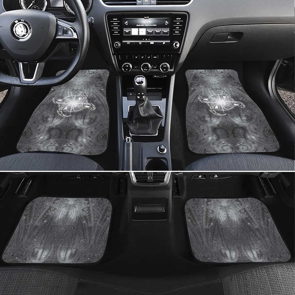 New Zealand Matariki Ururangi Car Mats Maori Moko Grey Galaxy