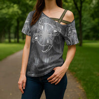 New Zealand Matariki Ururangi Cross Shoulder Shirt Maori Moko Grey Galaxy