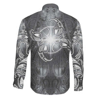 New Zealand Matariki Ururangi Family Matching Mermaid Dress and Hawaiian Shirt Maori Moko Grey Galaxy LT05 - Polynesian Pride