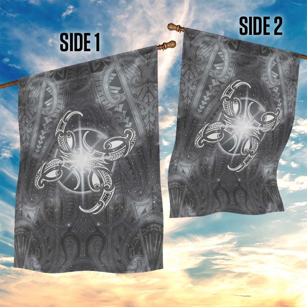 New Zealand Matariki Ururangi Garden Flag Maori Moko Grey Galaxy