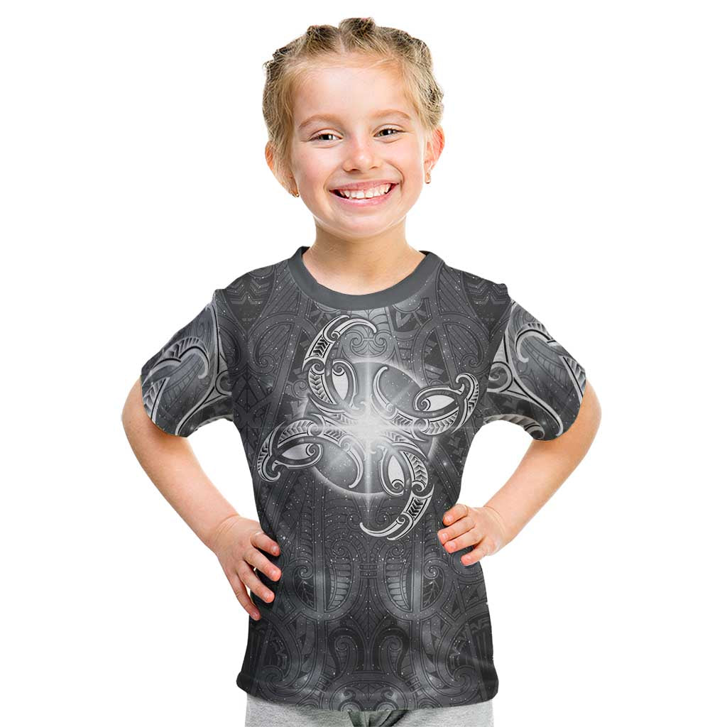 New Zealand Matariki Ururangi Kid T Shirt Maori Moko Grey Galaxy