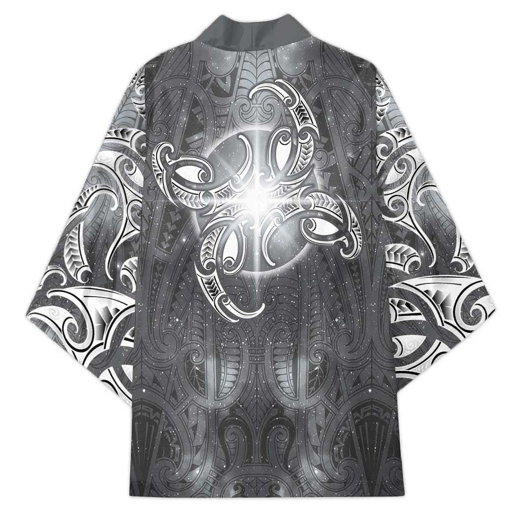 New Zealand Matariki Ururangi Kimono Maori Moko Grey Galaxy