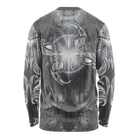 New Zealand Matariki Ururangi Long Sleeve Shirt Maori Moko Grey Galaxy
