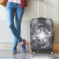New Zealand Matariki Ururangi Luggage Cover Maori Moko Grey Galaxy