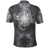 New Zealand Matariki Ururangi Polo Shirt Maori Moko Grey Galaxy