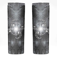 New Zealand Matariki Ururangi Skinny Tumbler Maori Moko Grey Galaxy LT05 Grey - Polynesian Pride