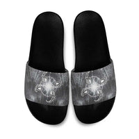 New Zealand Matariki Ururangi Slide Sandals Maori Moko Grey Galaxy