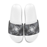 New Zealand Matariki Ururangi Slide Sandals Maori Moko Grey Galaxy
