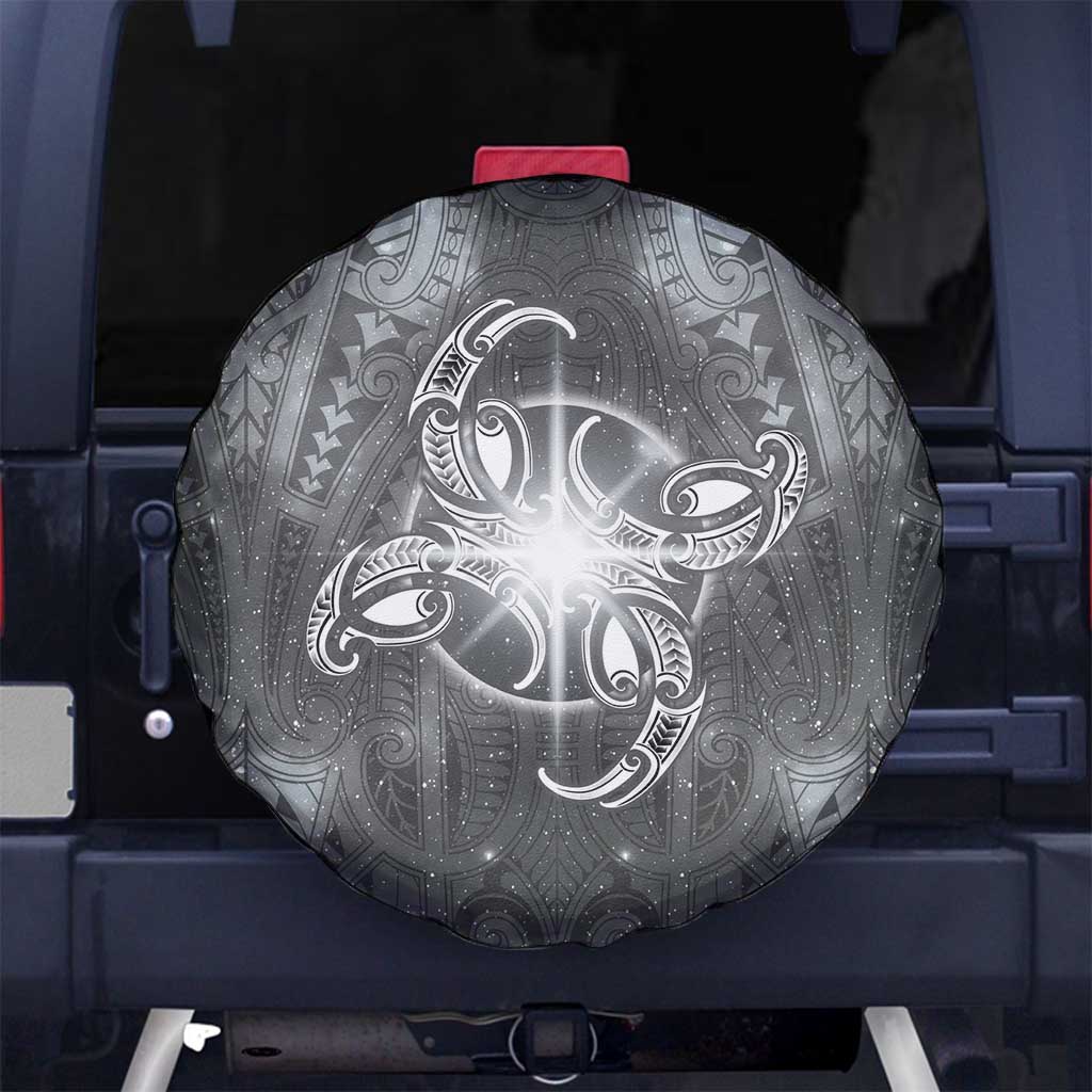 New Zealand Matariki Ururangi Spare Tire Cover Maori Moko Grey Galaxy
