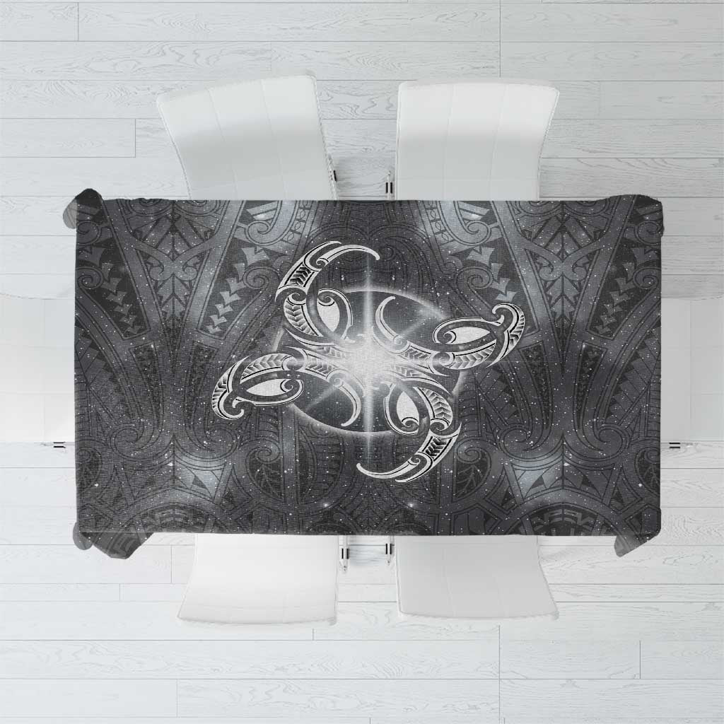 New Zealand Matariki Ururangi Tablecloth Maori Moko Grey Galaxy