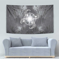 New Zealand Matariki Ururangi Tapestry Maori Moko Grey Galaxy