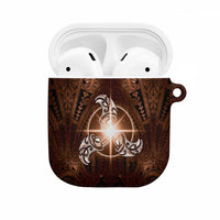 New Zealand Matariki Tupuanuku AirPods Case Maori Moko Brown Galaxy
