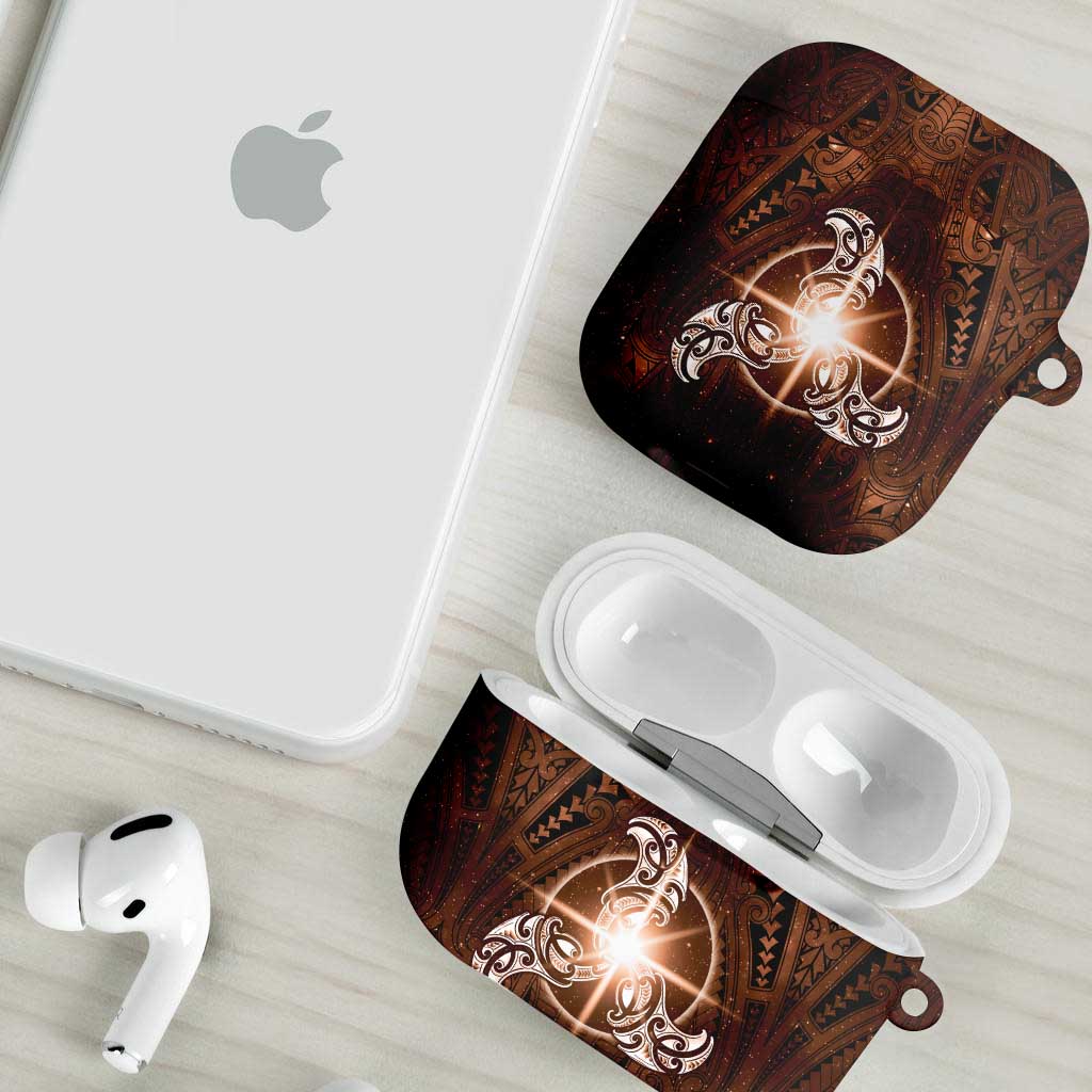 New Zealand Matariki Tupuanuku AirPods Case Maori Moko Brown Galaxy