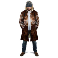 New Zealand Matariki Tupuanuku Cloak Maori Moko Brown Galaxy