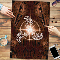 New Zealand Matariki Tupuanuku Puzzle Maori Moko Brown Galaxy