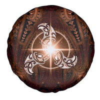 New Zealand Matariki Tupuanuku Spare Tire Cover Maori Moko Brown Galaxy LT05 - Polynesian Pride