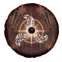 New Zealand Matariki Tupuanuku Spare Tire Cover Maori Moko Brown Galaxy LT05 - Polynesian Pride