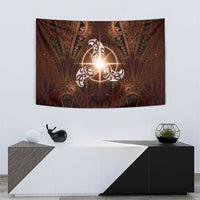 New Zealand Matariki Tupuanuku Tapestry Maori Moko Brown Galaxy
