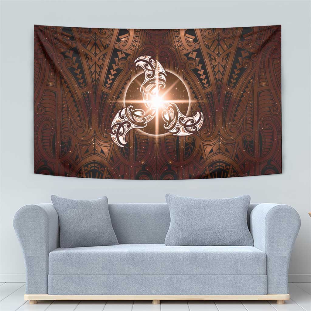 New Zealand Matariki Tupuanuku Tapestry Maori Moko Brown Galaxy