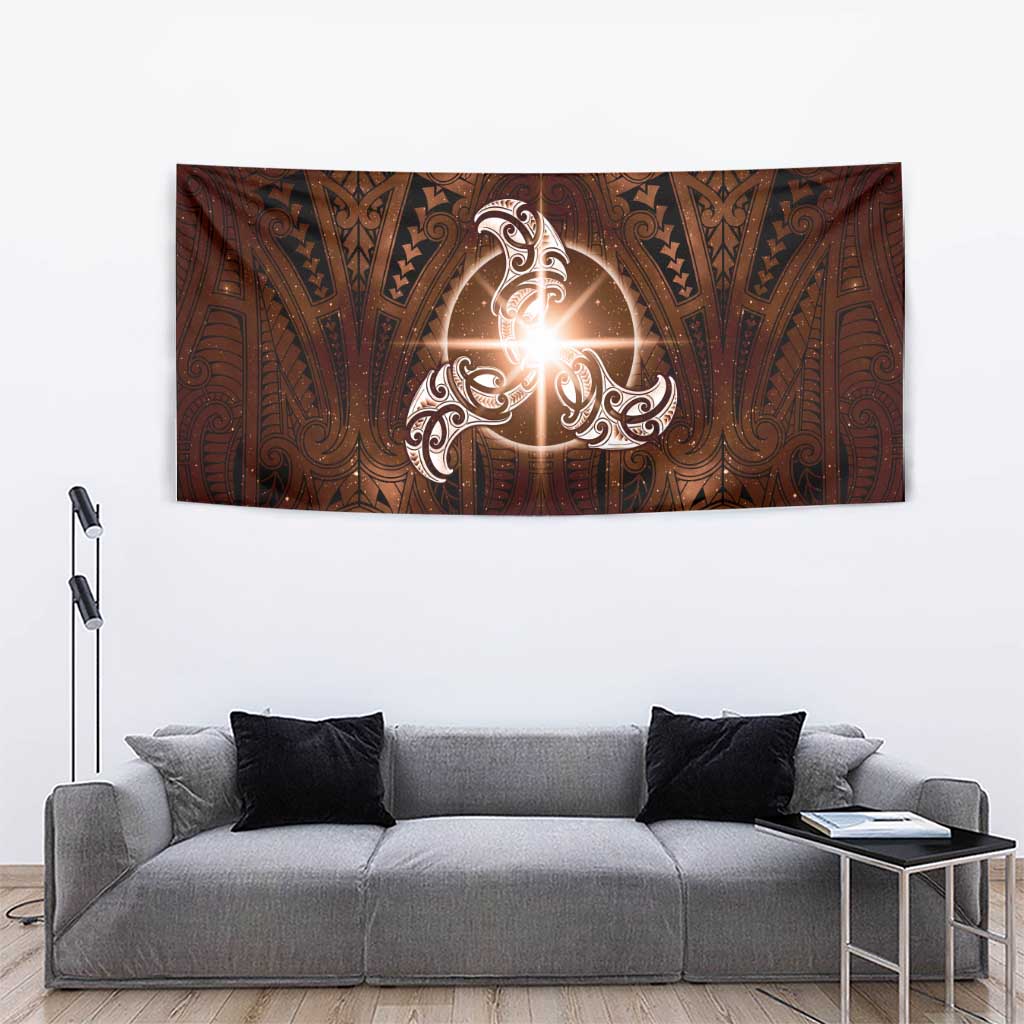 New Zealand Matariki Tupuanuku Tapestry Maori Moko Brown Galaxy