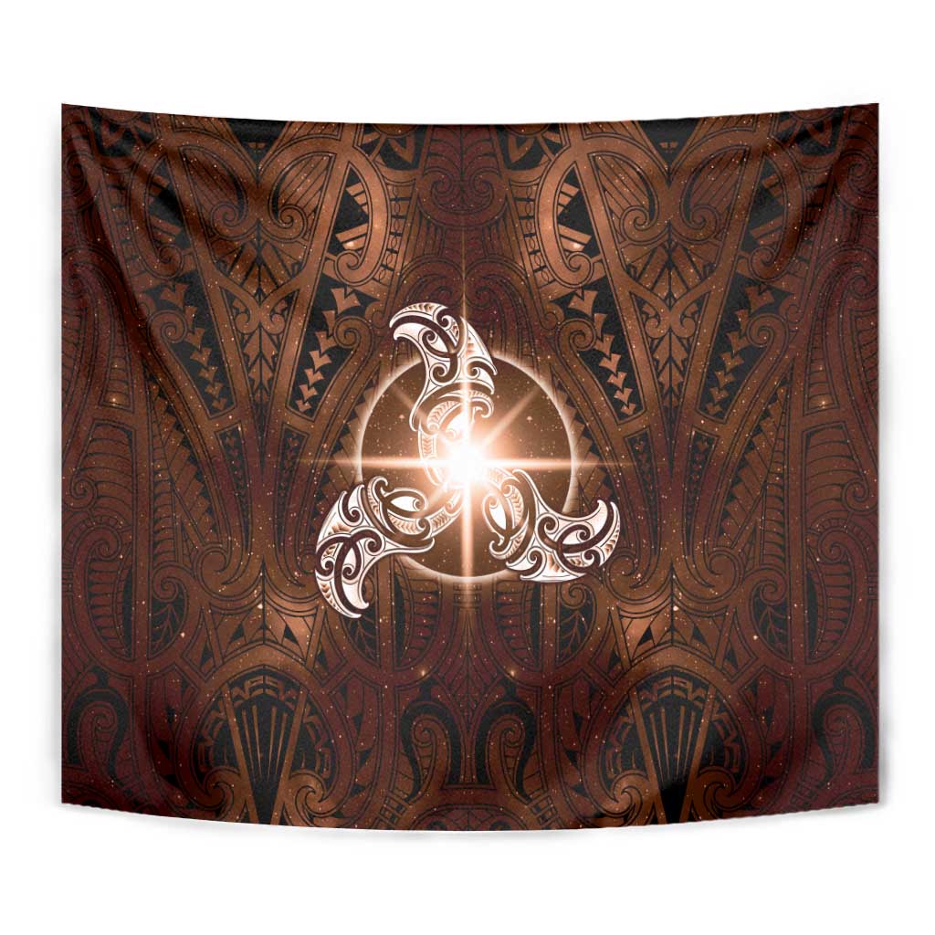 New Zealand Matariki Tupuanuku Tapestry Maori Moko Brown Galaxy
