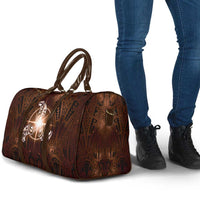 New Zealand Matariki Tupuanuku Travel Bag Maori Moko Brown Galaxy