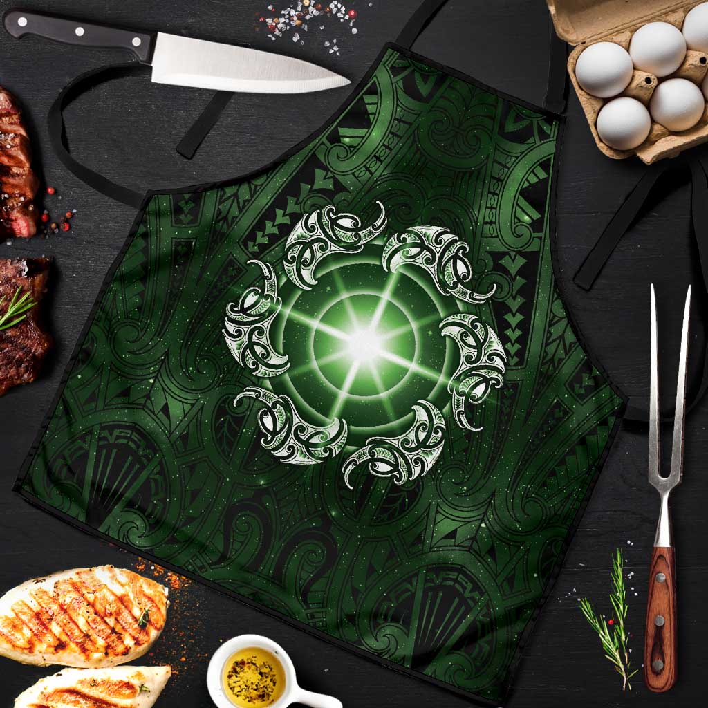 New Zealand Matariki Tupuarangi Apron Maori Moko Green Galaxy