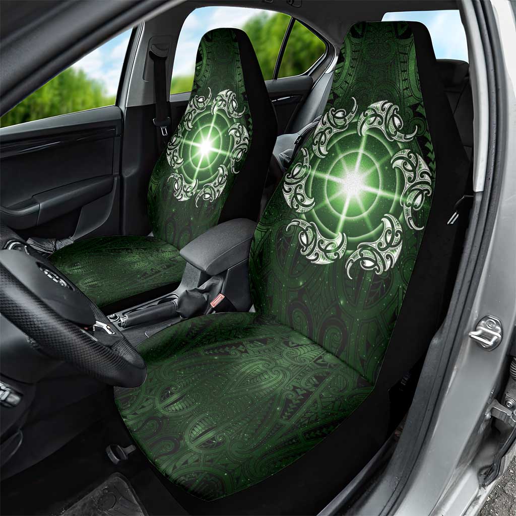 New Zealand Matariki Tupuarangi Car Seat Cover Maori Moko Green Galaxy