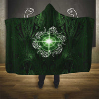 New Zealand Matariki Tupuarangi Hooded Blanket Maori Moko Green Galaxy