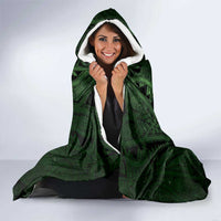 New Zealand Matariki Tupuarangi Hooded Blanket Maori Moko Green Galaxy
