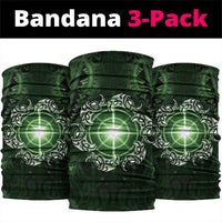 New Zealand Matariki Tupuarangi Neck Gaiter Maori Moko Green Galaxy