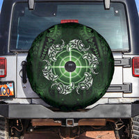 New Zealand Matariki Tupuarangi Spare Tire Cover Maori Moko Green Galaxy