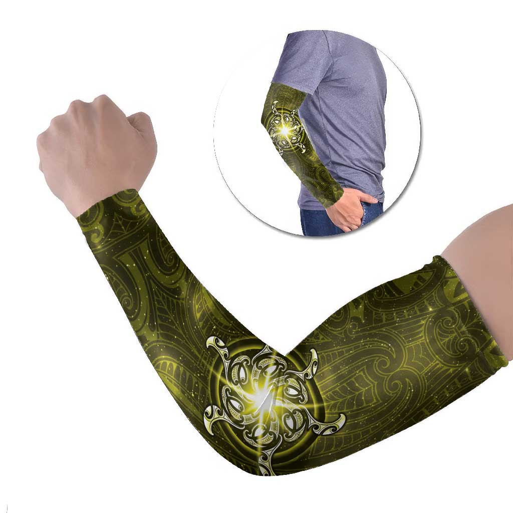 New Zealand Matariki Hiwaiterangi Arm Sleeves Maori Moko Yellow Galaxy