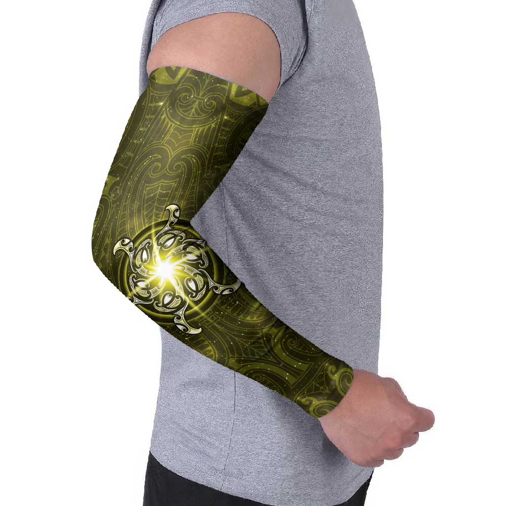 New Zealand Matariki Hiwaiterangi Arm Sleeves Maori Moko Yellow Galaxy